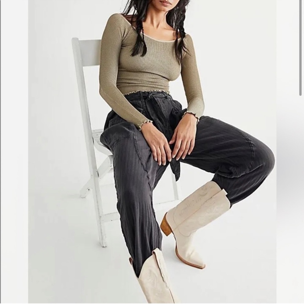 Free People Black Trousers